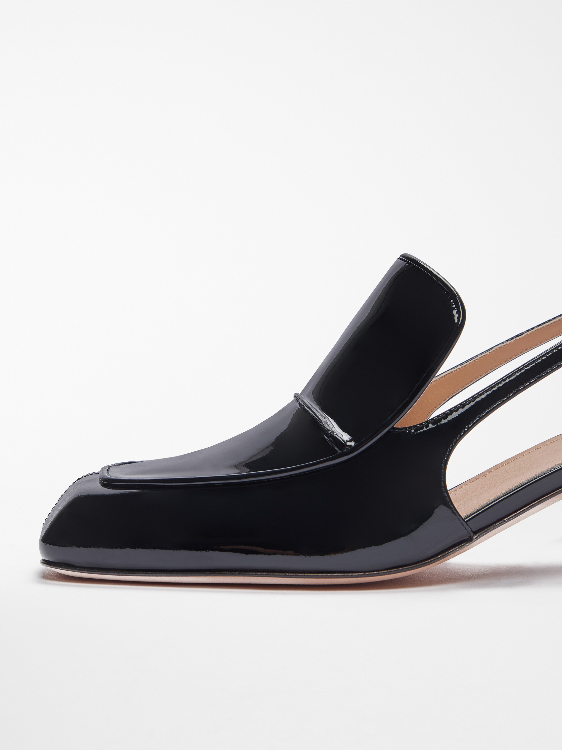 LAZZARO Patent-leather slingbacks - 4