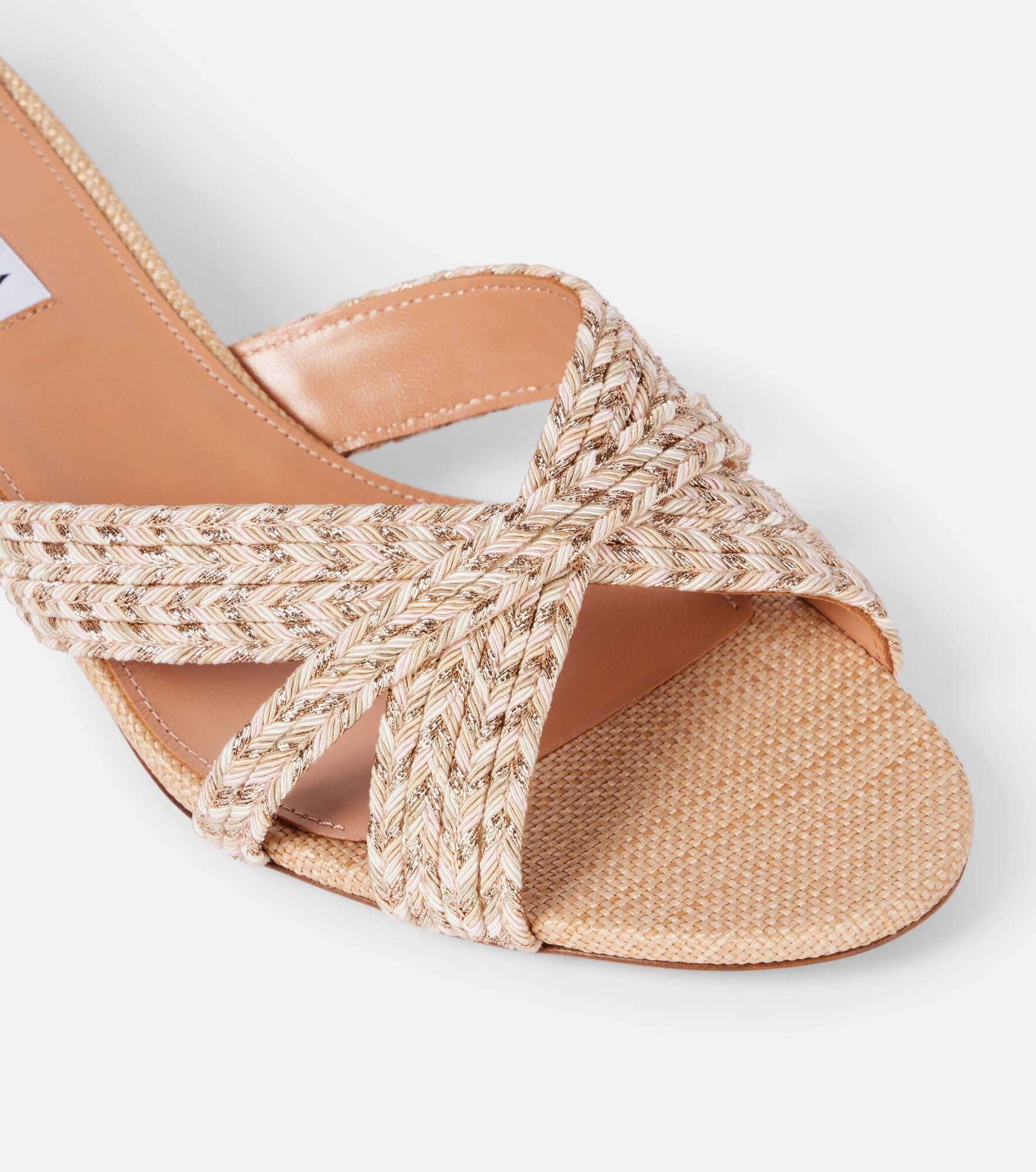 Sundance Beach 35 raffia mules - 5
