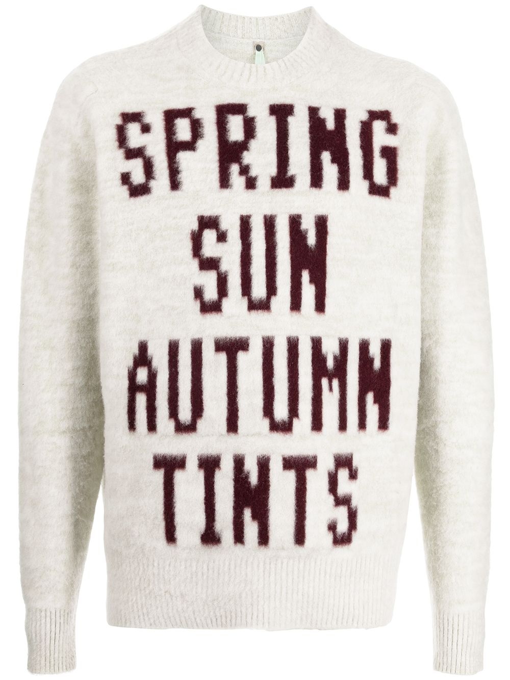 slogan-print crew neck jumper - 1