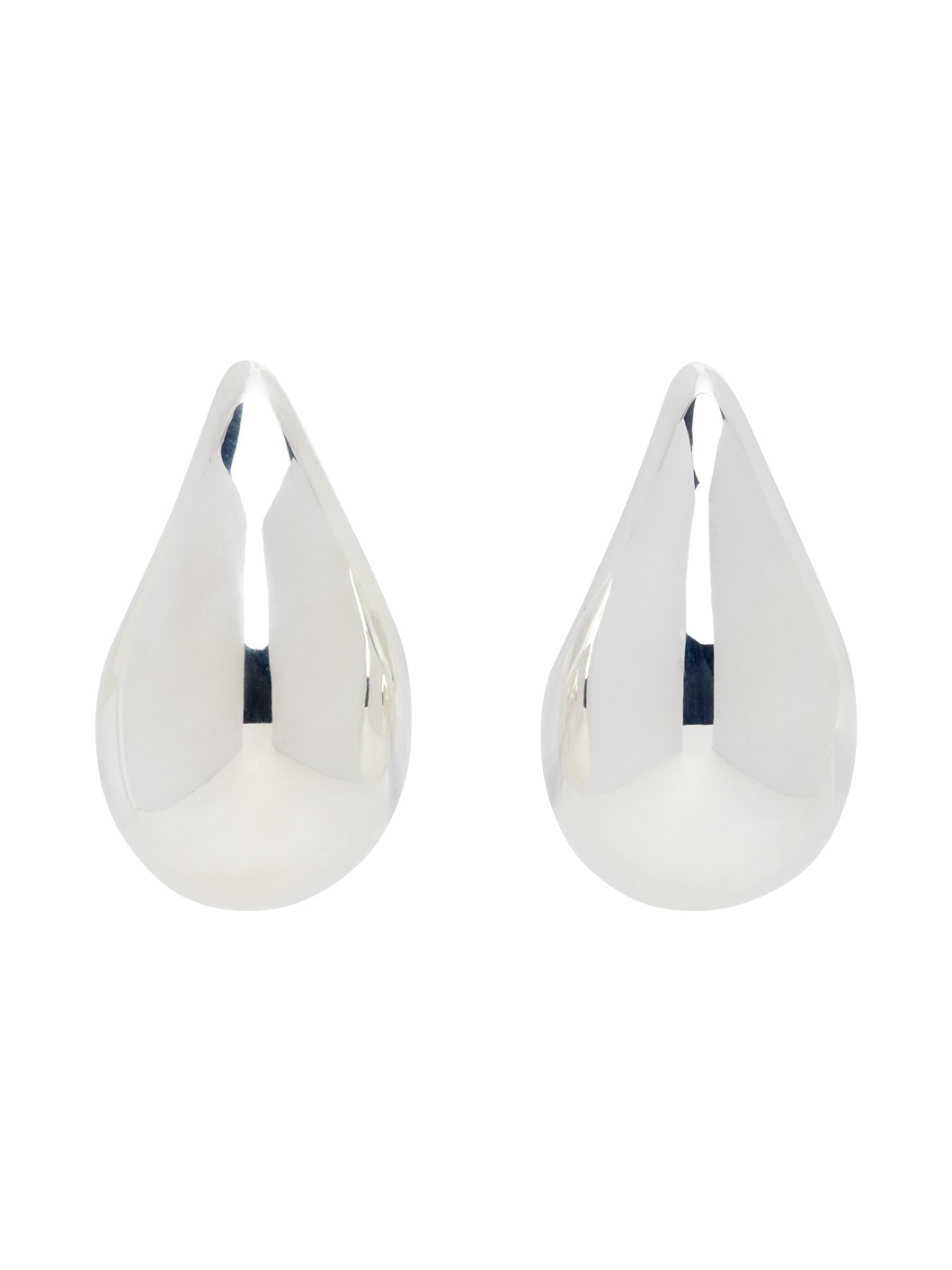 Silver Drop Medium Earrings - 1