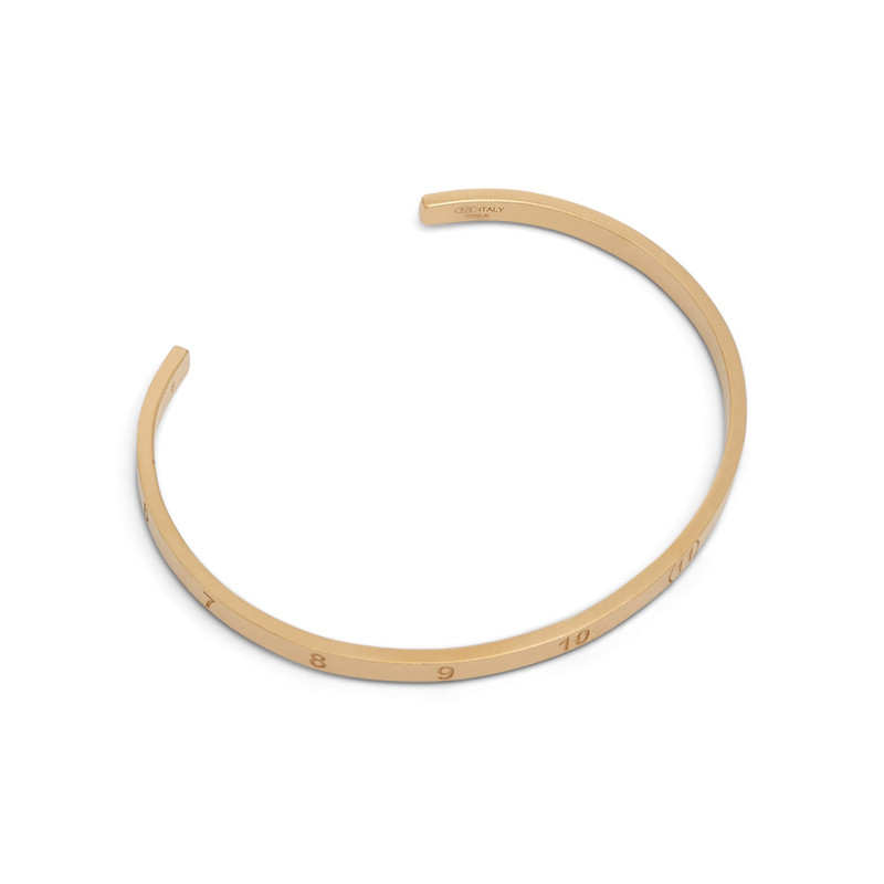 Maison Margiela Numerical Cuff 4mm Bracelet in Yellow Gold outlook