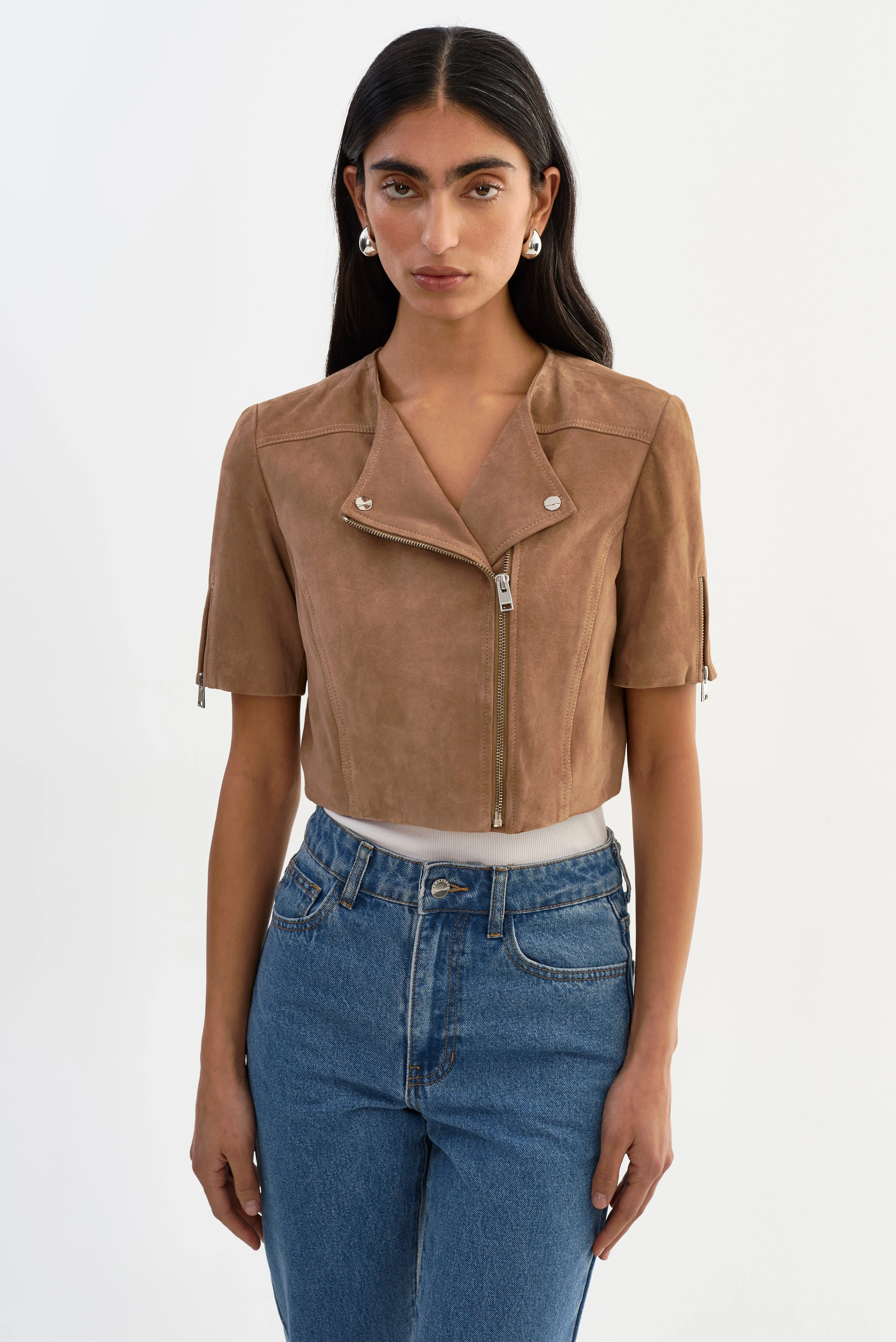 KIRSI S | Cropped Suede Jacket - 1