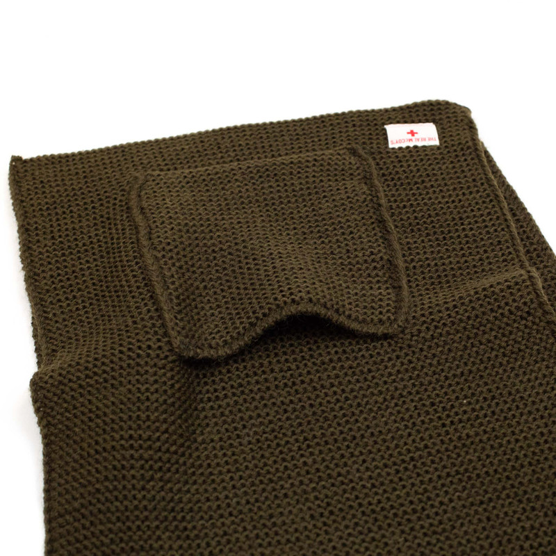 MA20102 Wool, Ribbed Muffler Olive 3