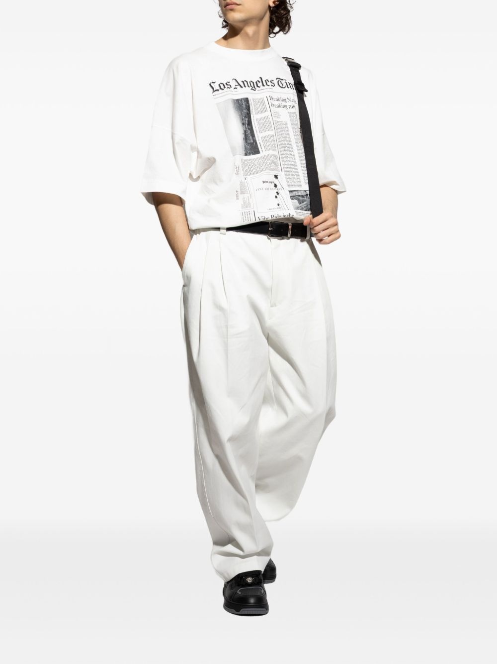 newspaper print T-shirt - 2