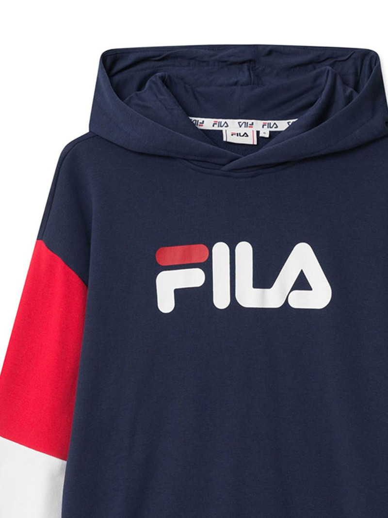 FILA logo-print colour-block hoodie outlook