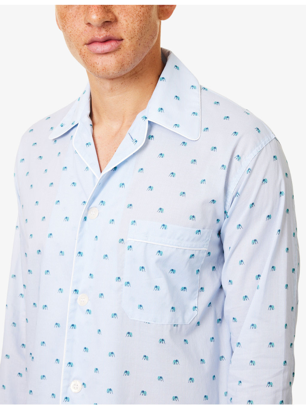 Ledbury Striped Elephant-Print Cotton Pyjamas - 4