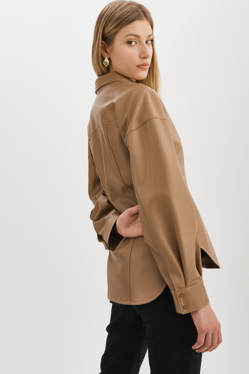 SKYLAR | Faux Leather Shirt 5