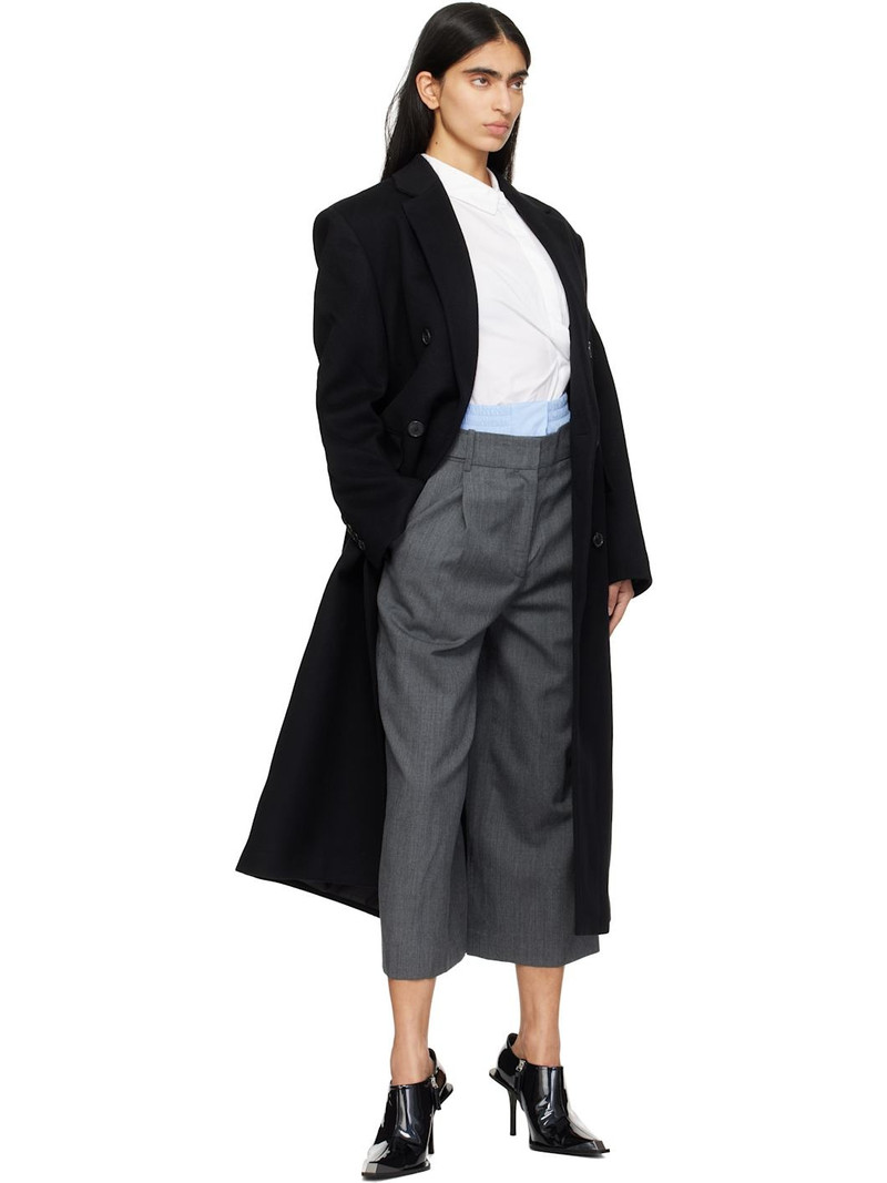 JUUN.J Gray Double Waisted Tucked Trousers outlook