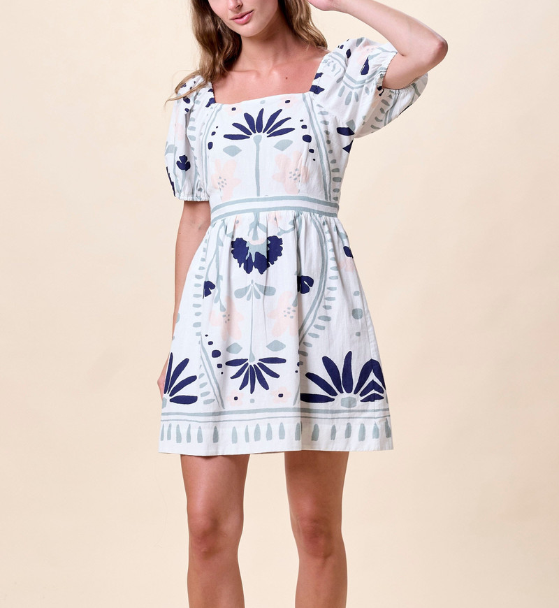 Cleobella MARIANA MINI DRESS | LILIANA BLUE SURF outlook
