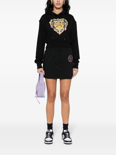 VERSACE JEANS COUTURE logo-print cropped hoodie outlook