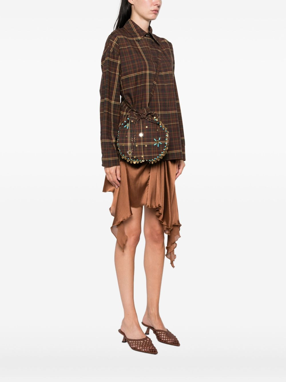 Athelia checked embellished top - 3