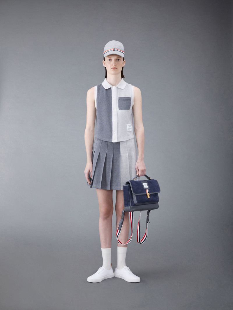 Fun-Mix Textured Cotton Tuck Sleeveless Polo 3