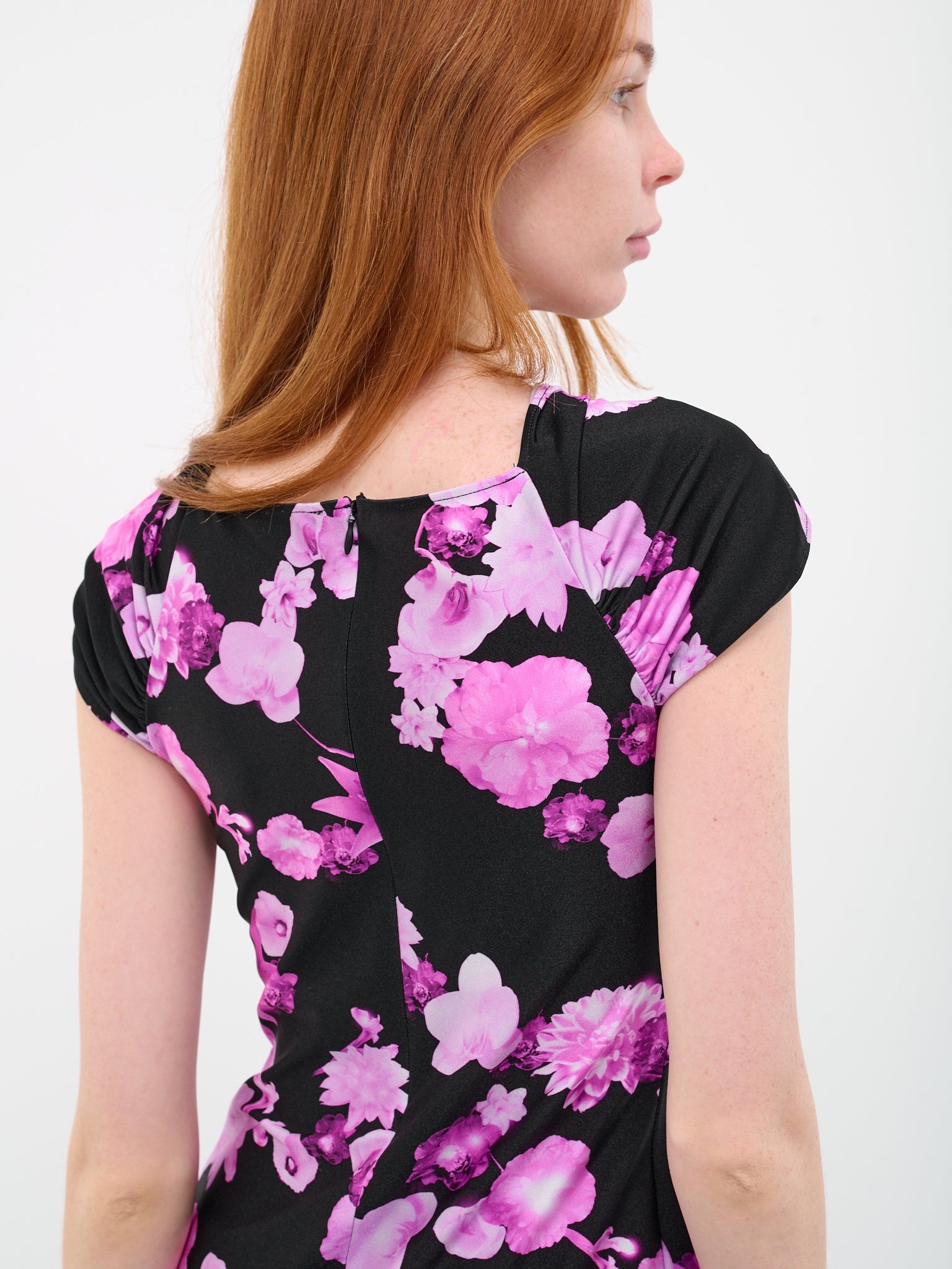 Floral Cut-Out Dress - 4