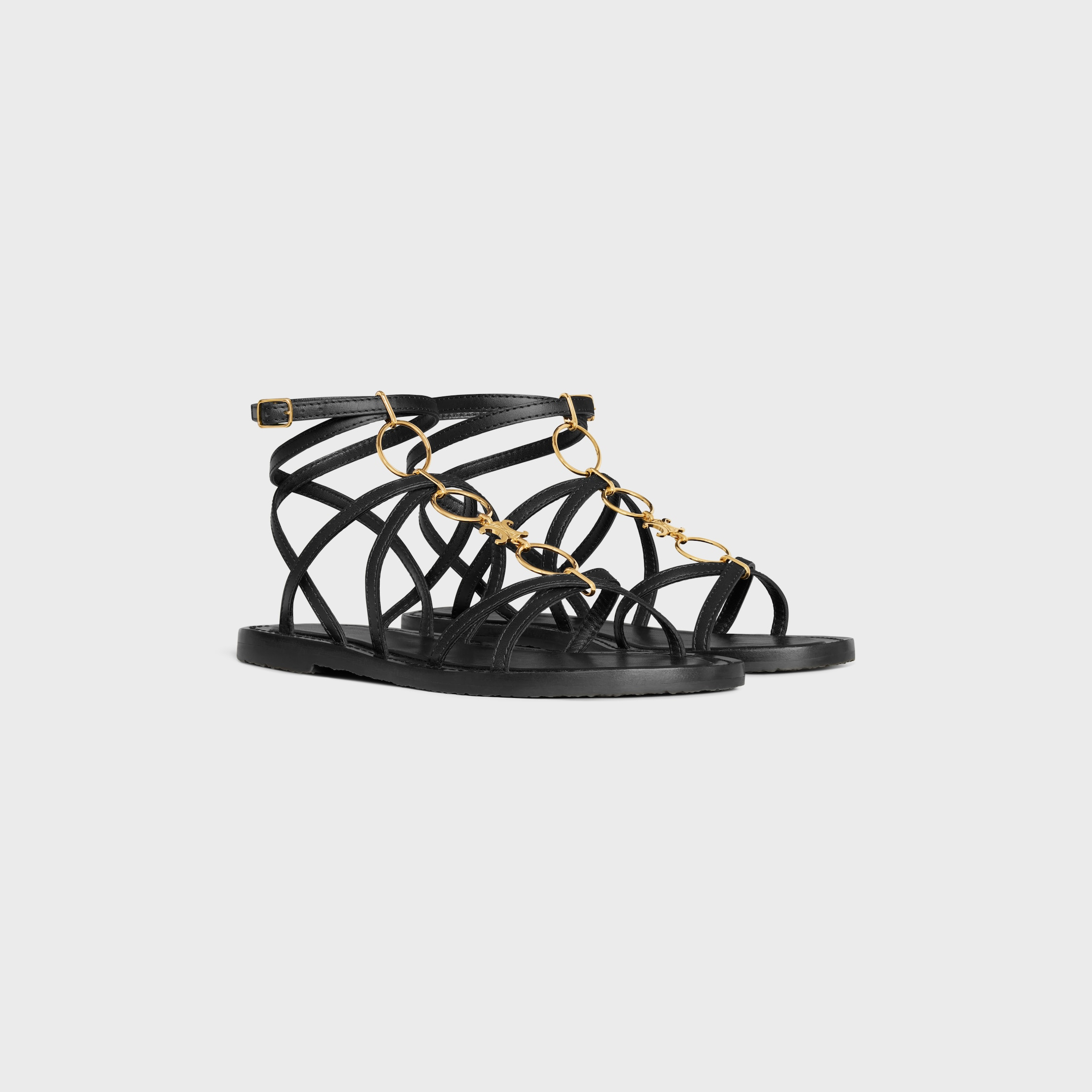 CELINE LYMPIA STRAPPY JEWEL SANDAL  IN CALFSKIN - 2