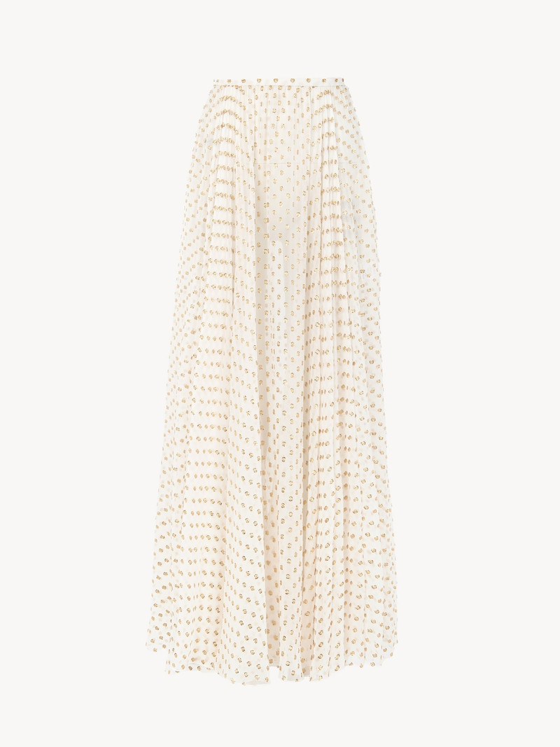 Chloé GATHERED MAXI SKIRT IN SILK JACQUARD & LUREX outlook