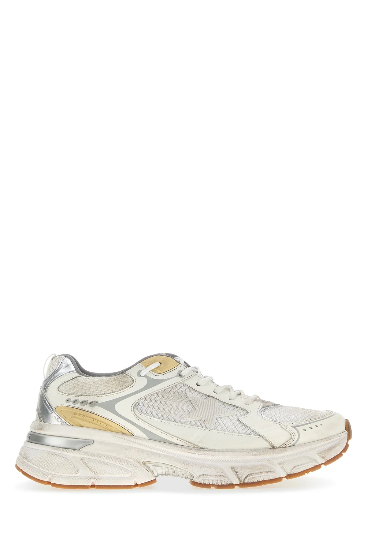 White mesh and leather Lightstar sneakers - 1
