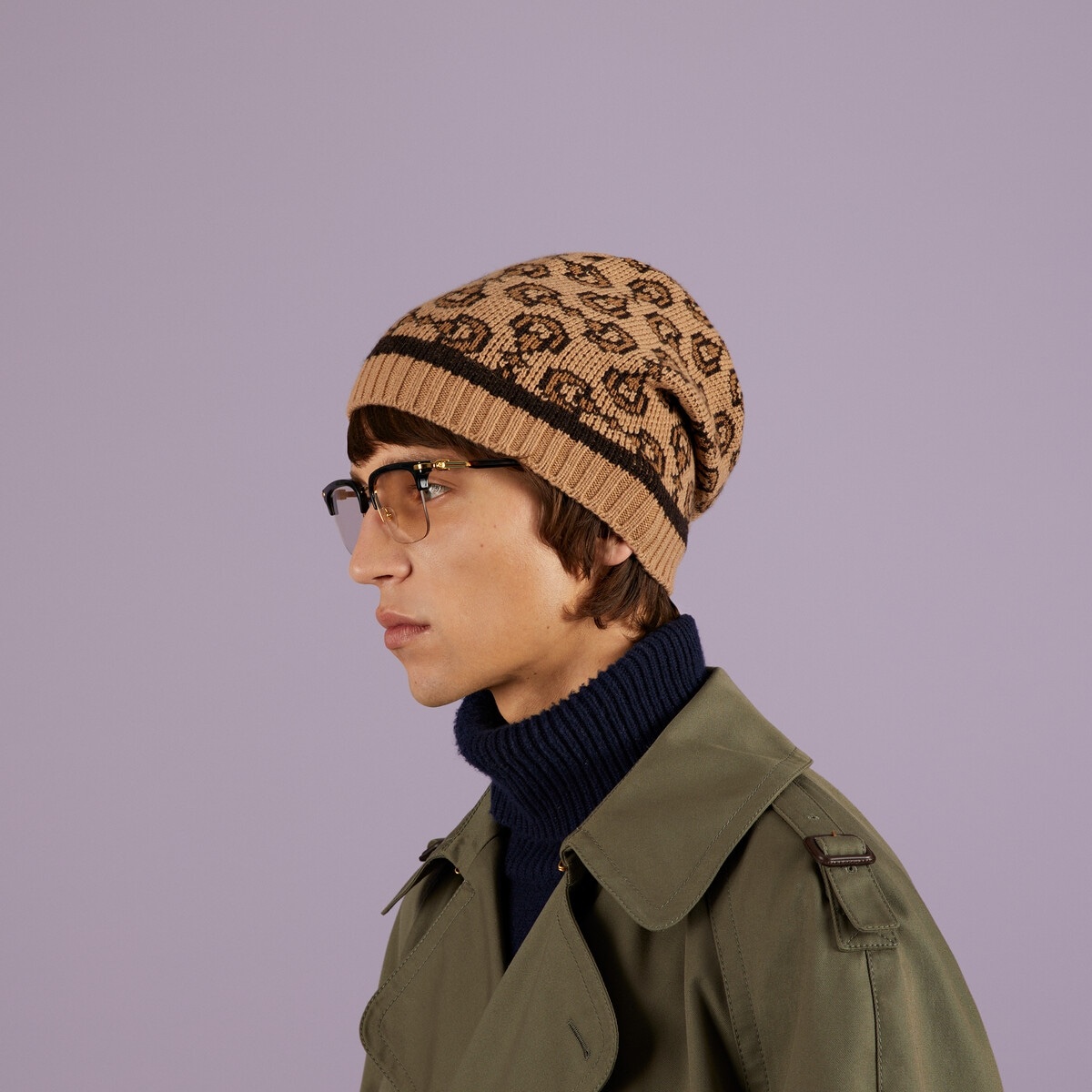 Horsebit knit cashmere wool hat - 3