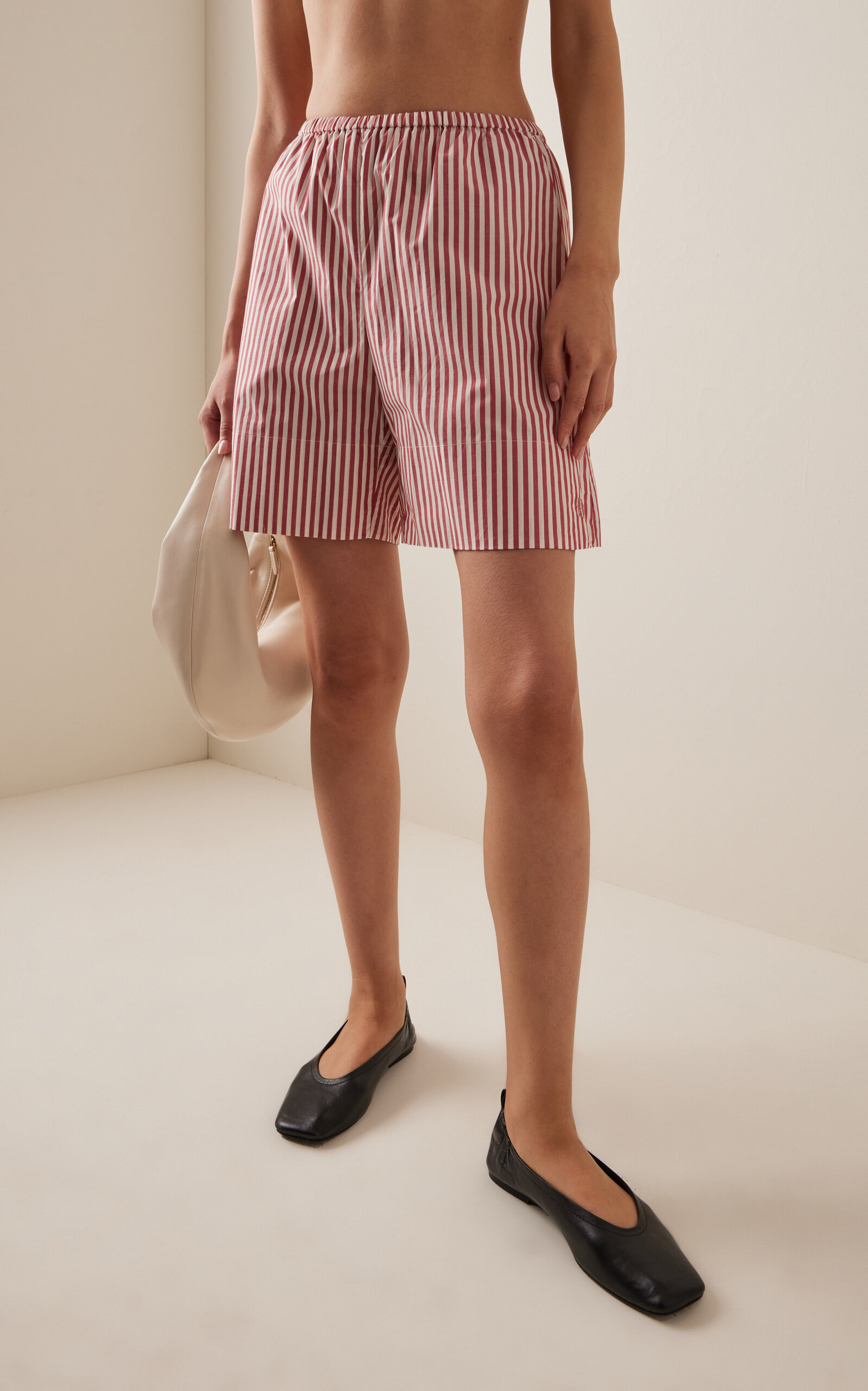 Siona Striped Organic Cotton Poplin Shorts stripe - 3