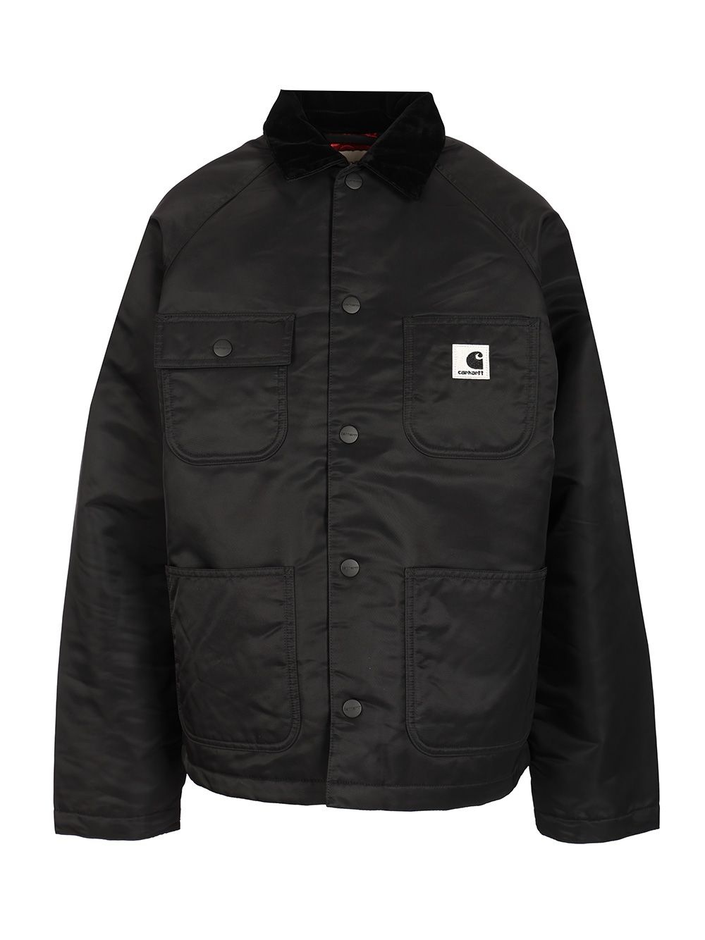 W' Alumni Chore Coat Nylon Sateen Jackets Black - 1