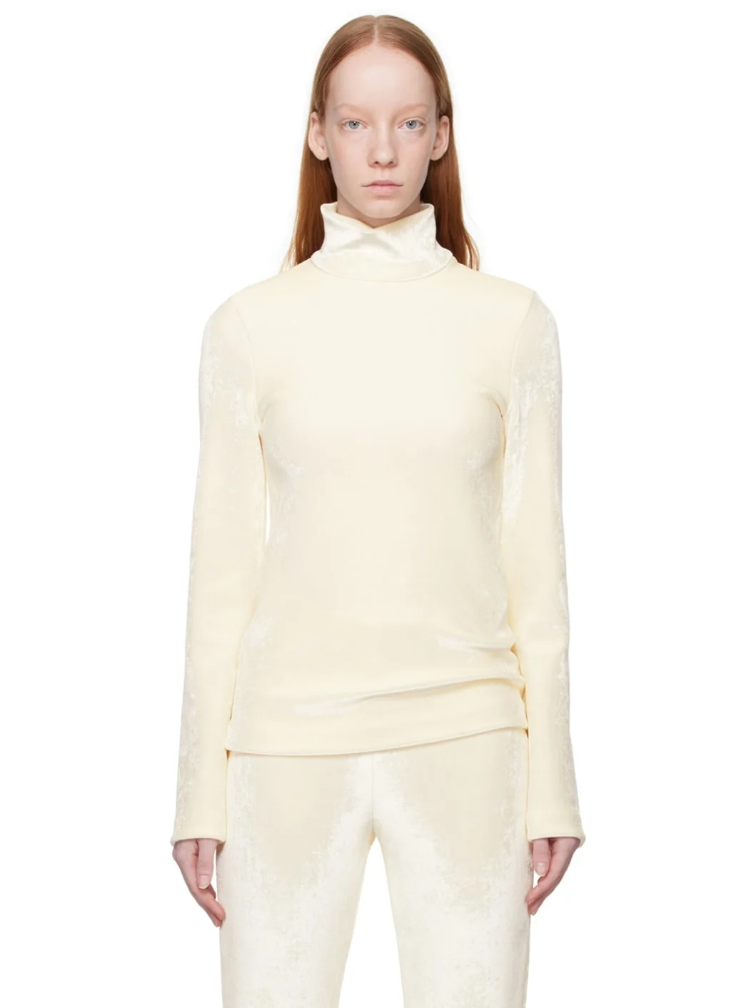 Off-White Zip Turtleneck - 1
