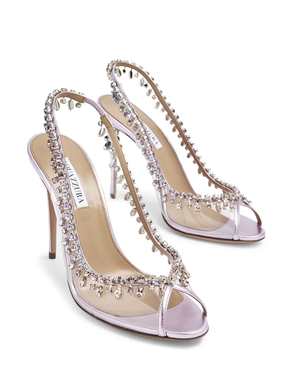 crystal-embellished slingback pumps - 5