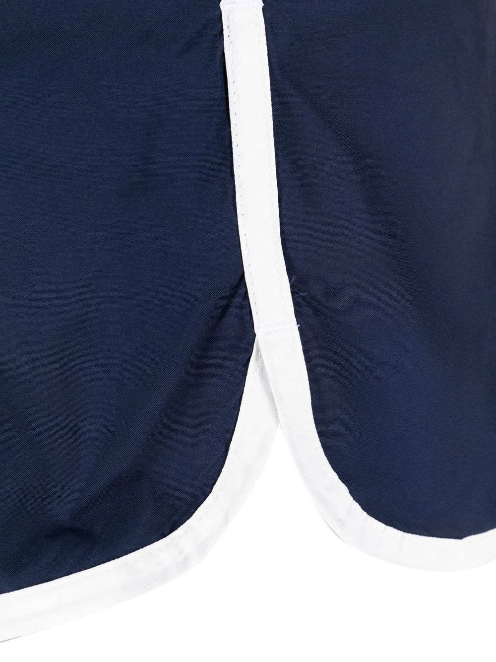 contrasting trim swim shorts - 3