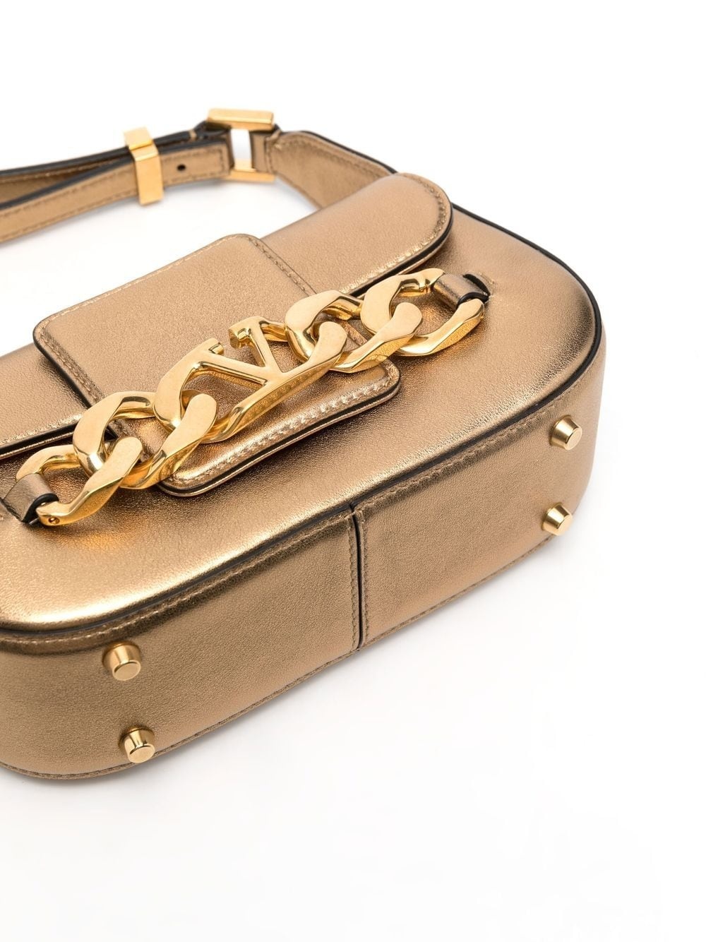 VLogo Chain leather shoulder bag - 5