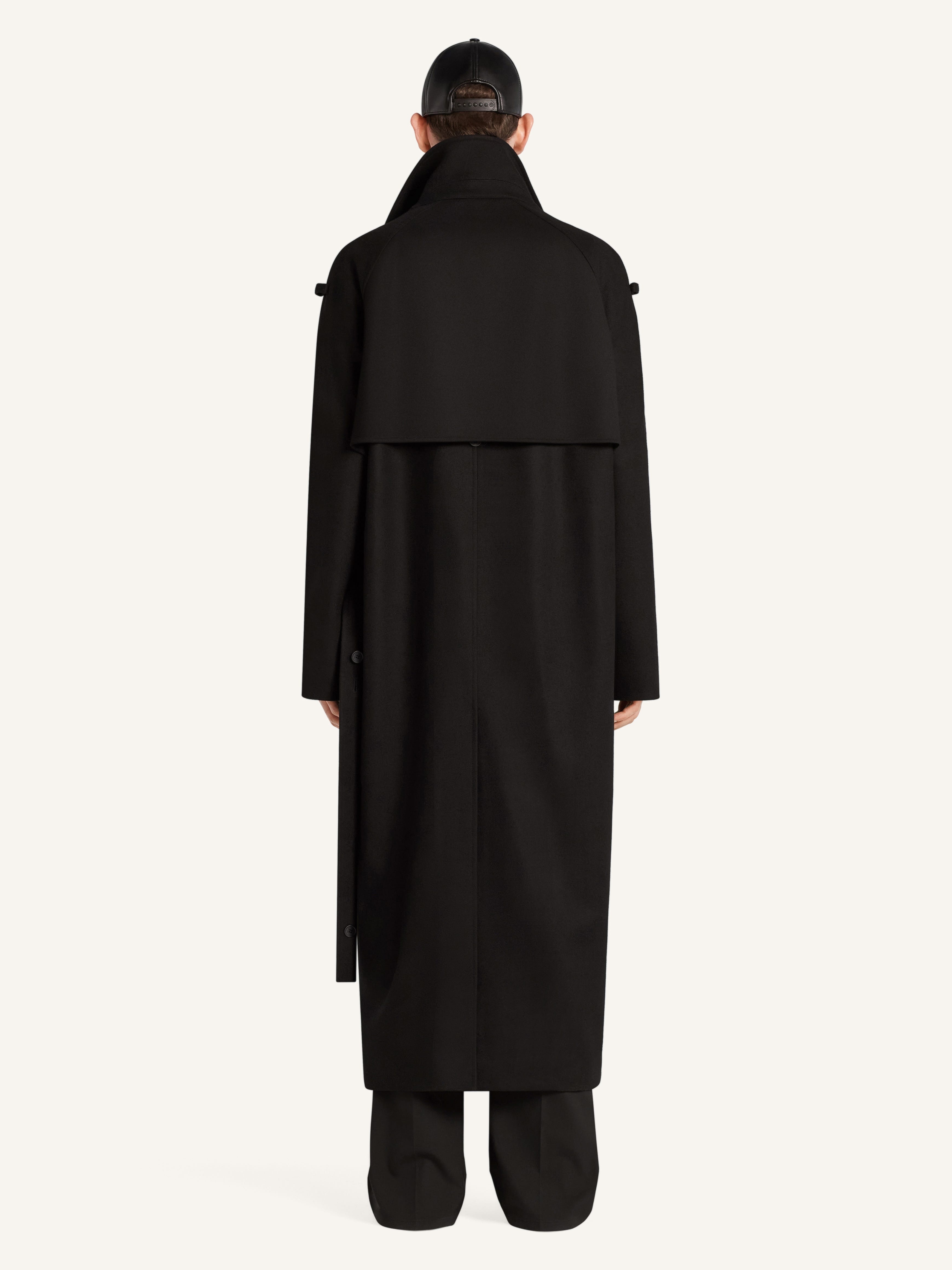 OBLIQUE WOOL TRENCH COAT - 5