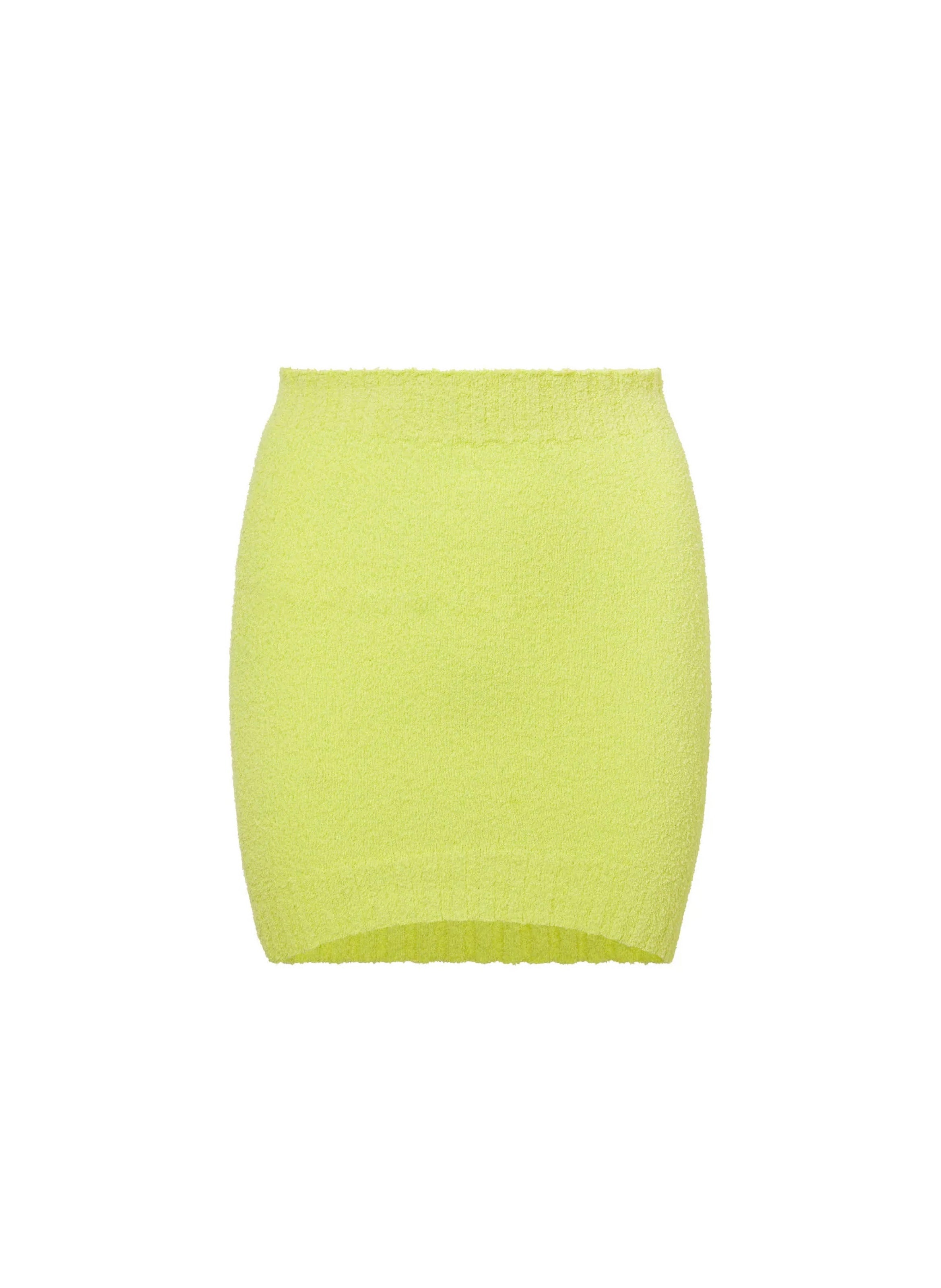 Spongy Knitted Mini Skirt - 1