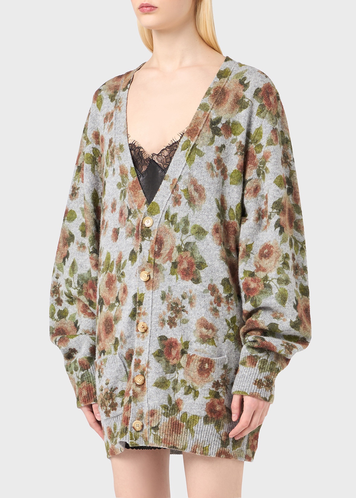 ROSE PRINT CARDIGAN - 5