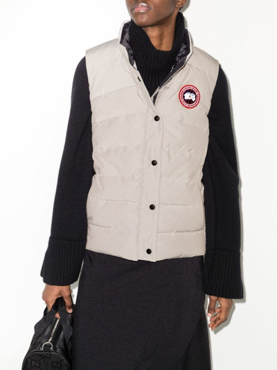 Canada Goose logo-patch padded gilet outlook