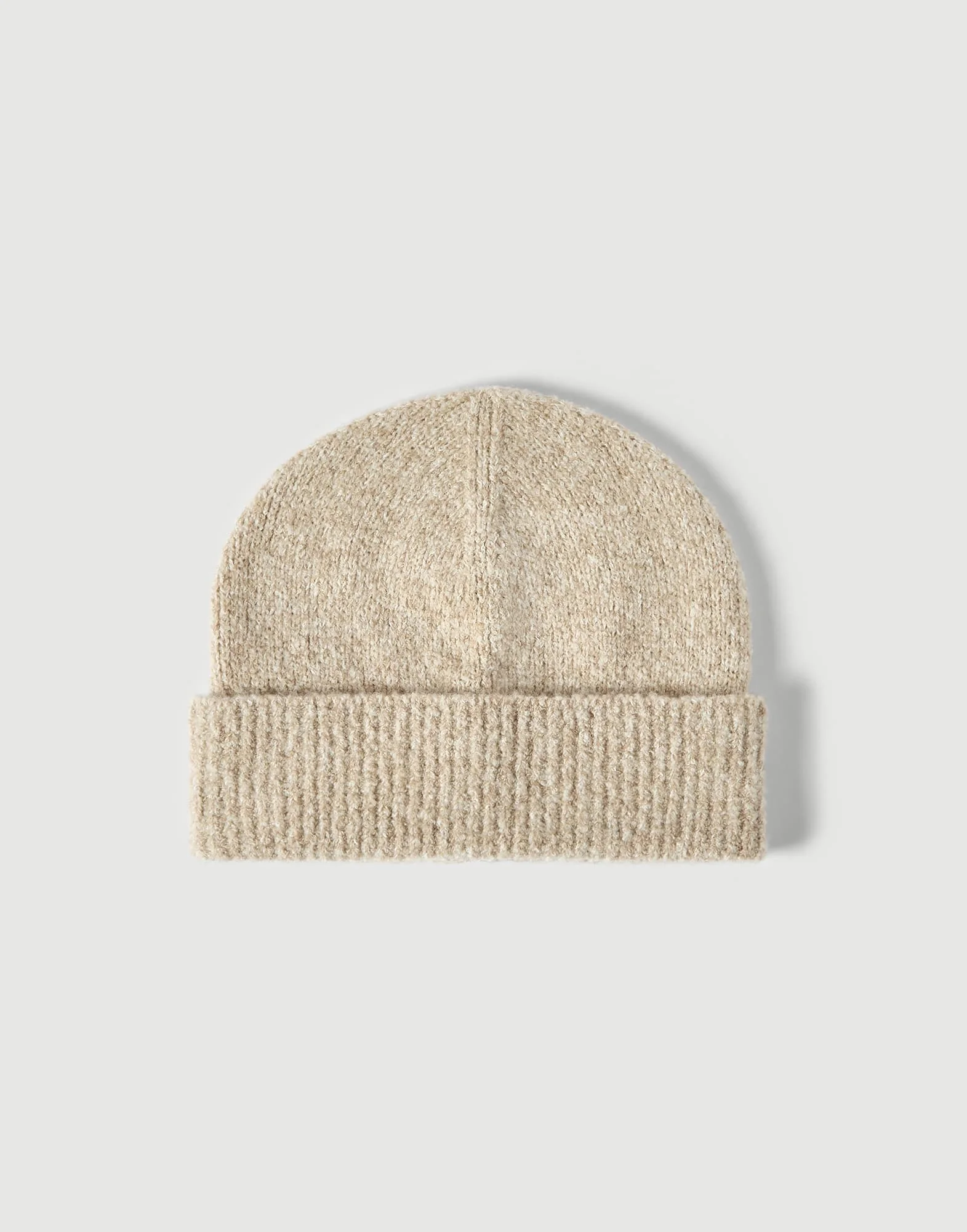 Virgin wool, silk and cashmere ribbed beanie - 1
