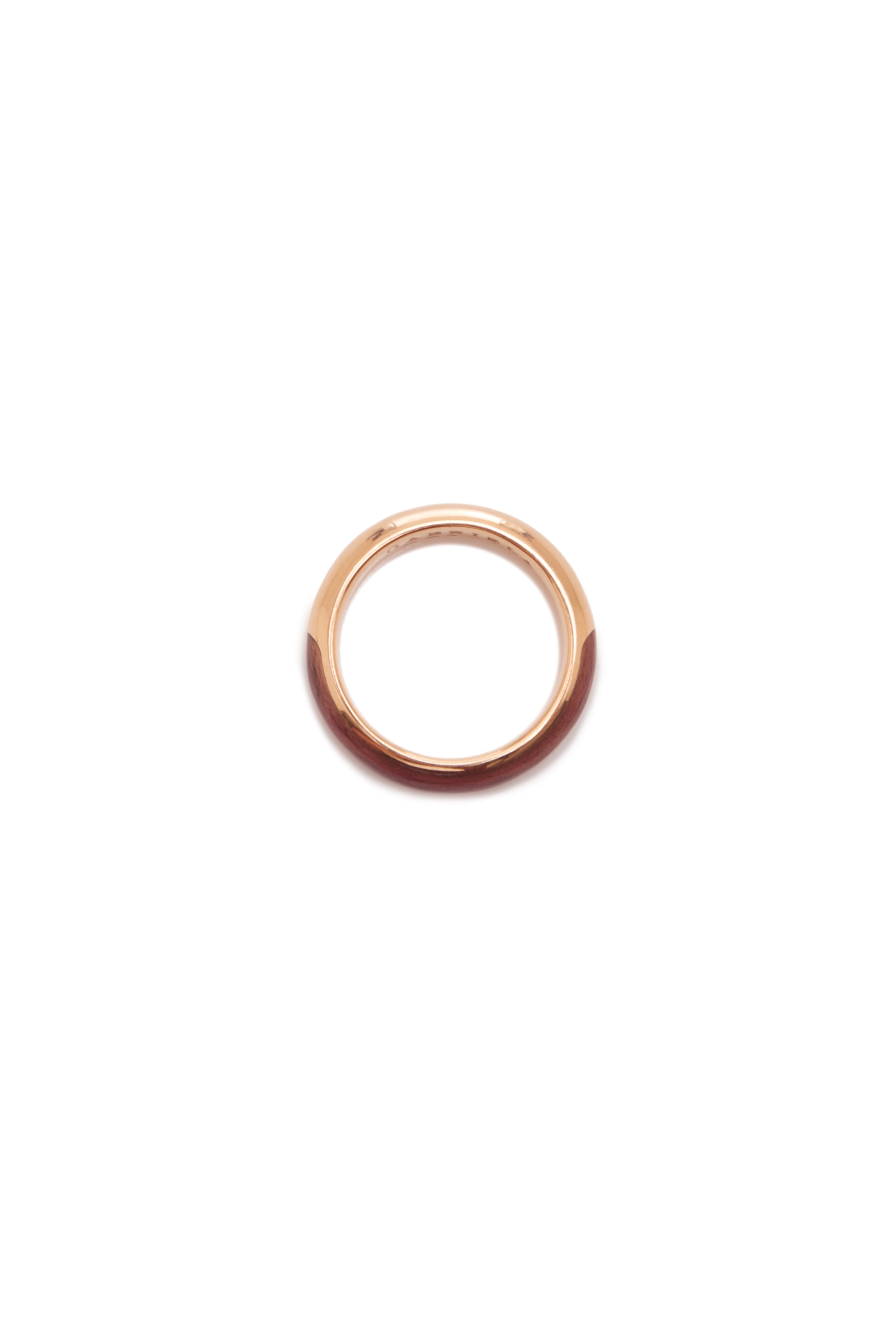 Vitreous Brown Enamel & 18K Gold Ring - 4