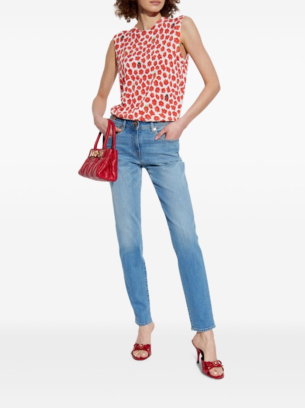 floral-print T-shirt - 2