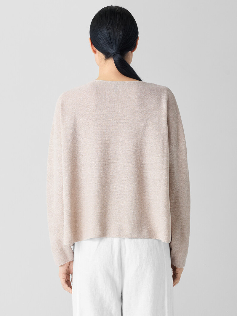 Organic Linen Cotton V-Neck Top 4