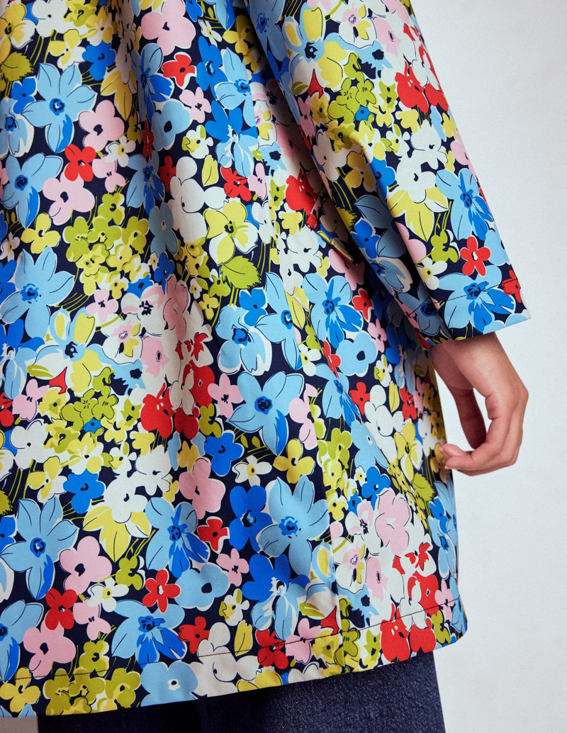 Wells Waterproof Hooded Coat-Multi, Flowerbed Cluster 5