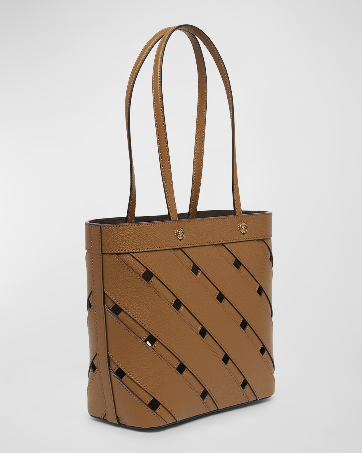 Lasercut Leather Shopping Tote Bag - 6