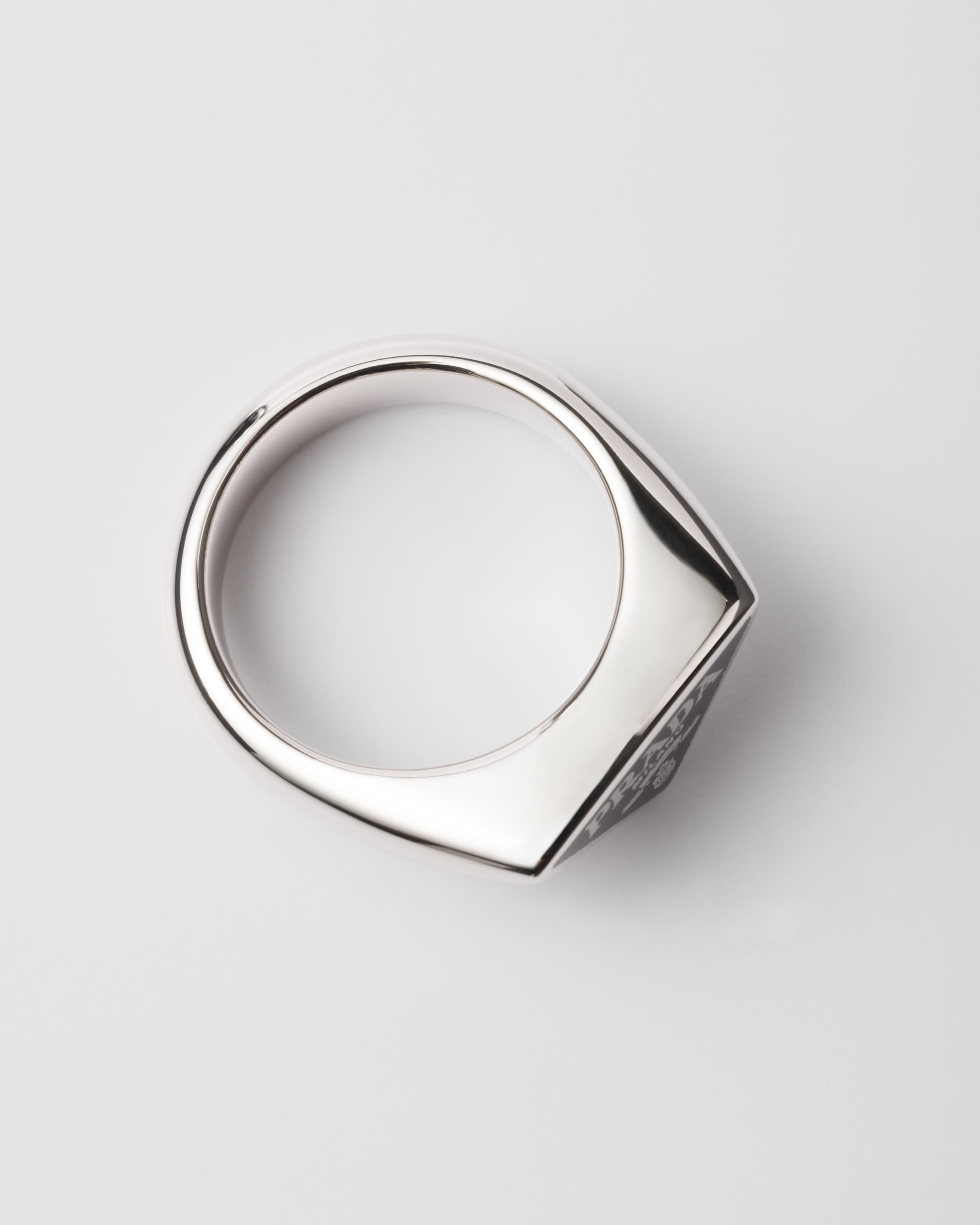Enameled silver ring - 3