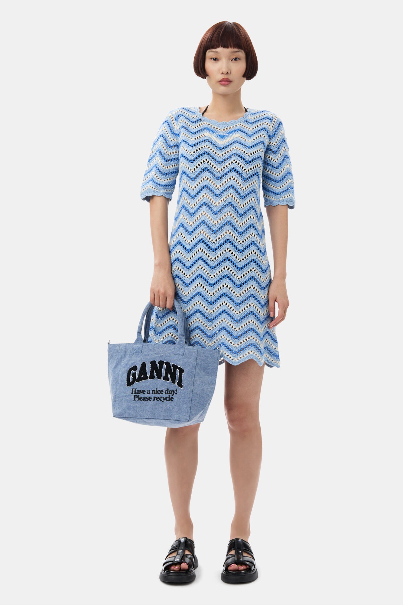 WASHED BLUE SMALL SHOPPER - 4
