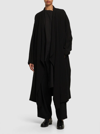 Yohji Yamamoto Shawl collar open long coat outlook