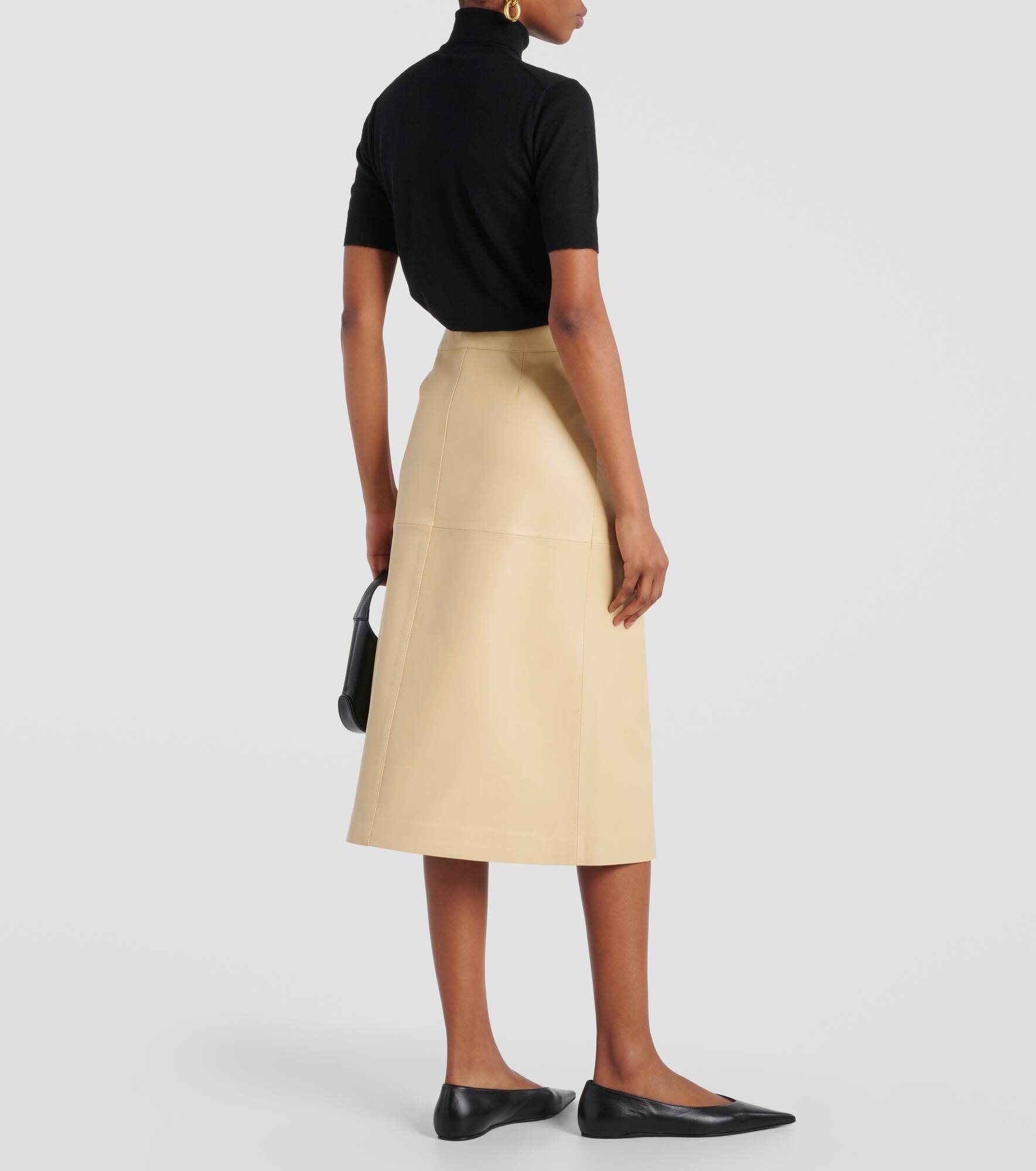 Sevres leather pencil skirt - 3