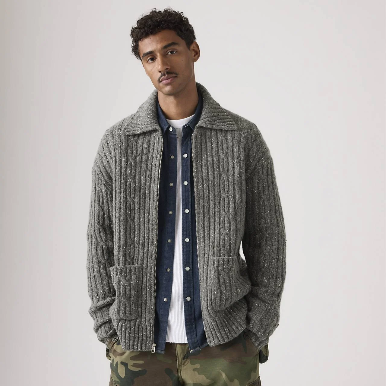 TELEGRAPH ZIP CARDIGAN - 1