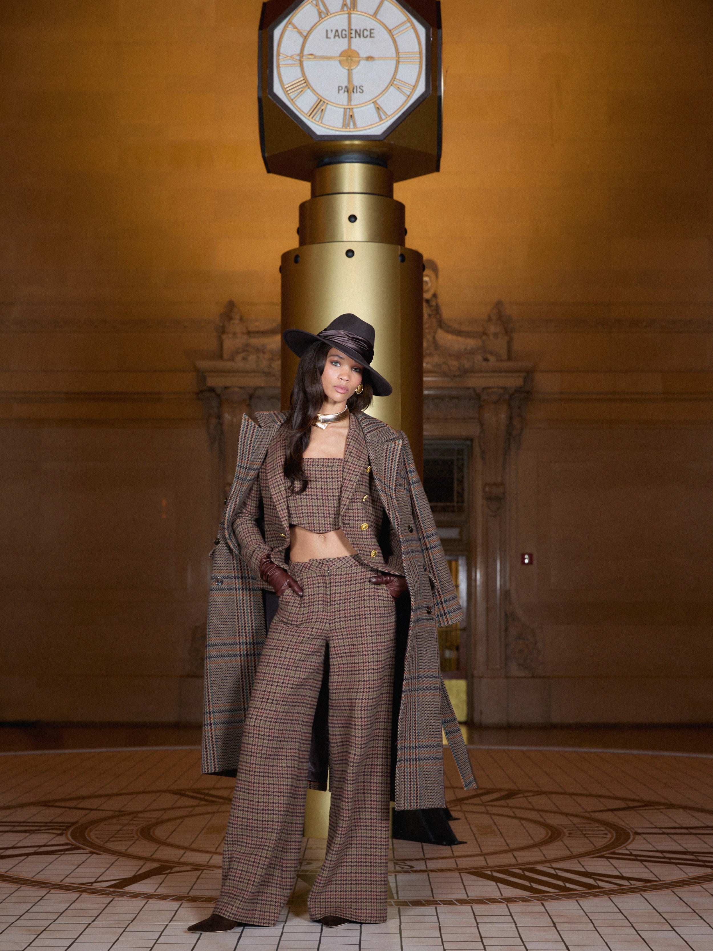 Pilar Houndstooth Wide-Leg Pant - 7