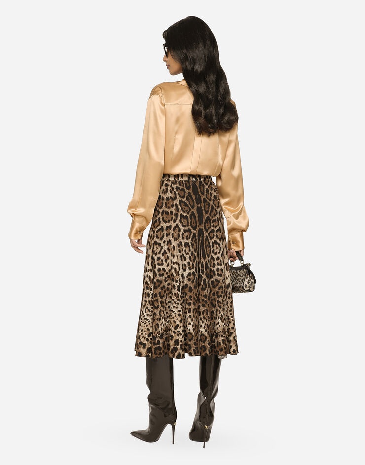 Leopard-print cady circle skirt - 3