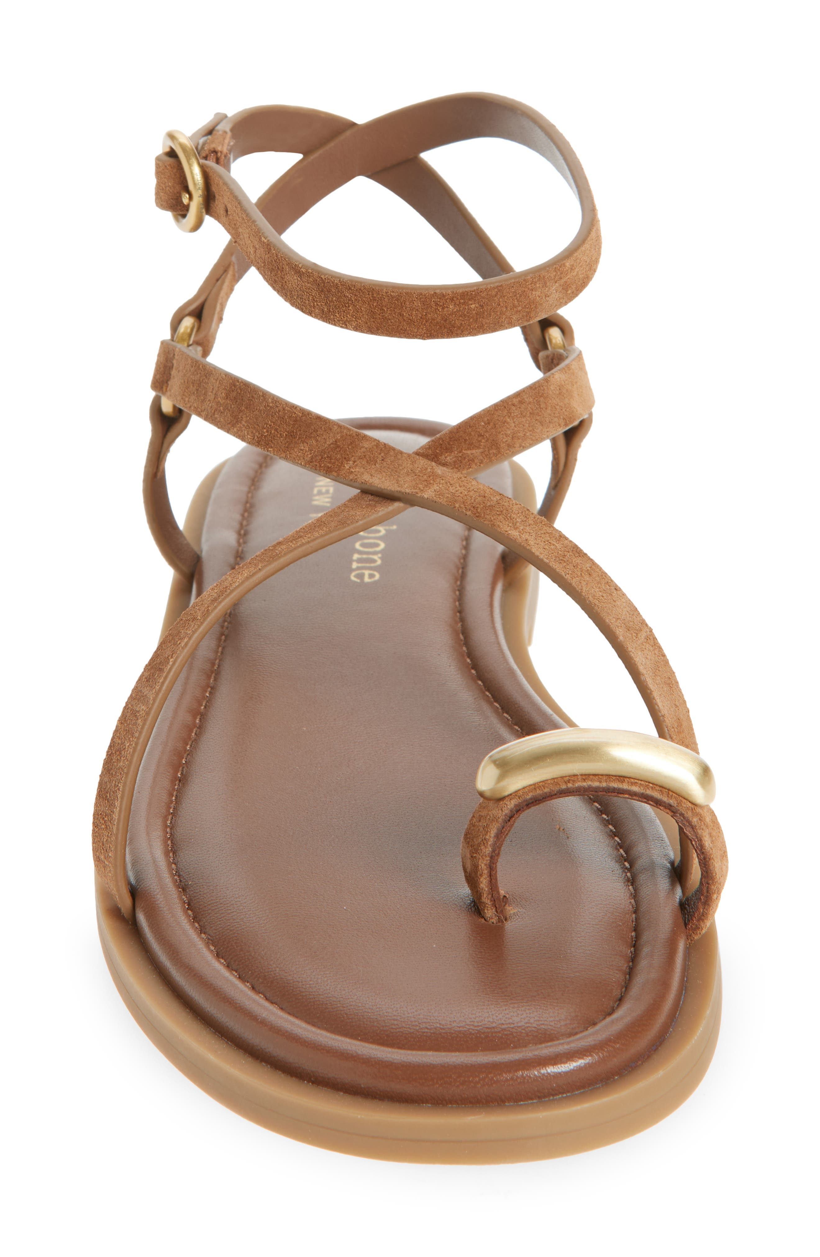 rag & bone Geo Ring Ankle Strap Sandal in Umber Sand at Nordstrom - 4