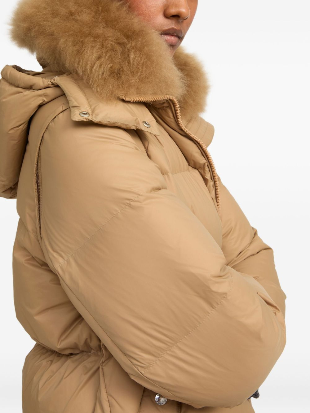 Army padded-design coat - 5