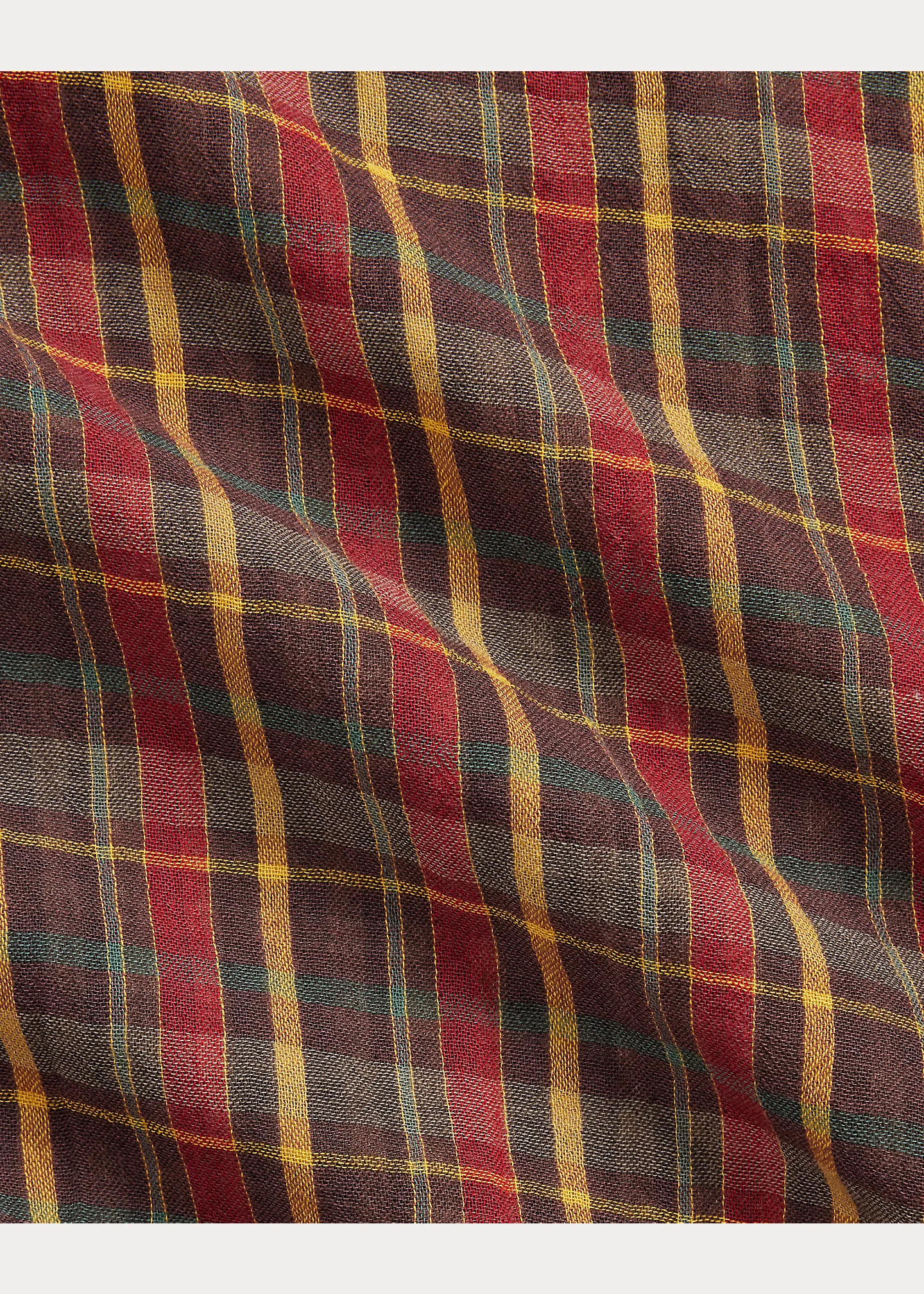 Plaid Double-Faced Cotton Scarf - 5