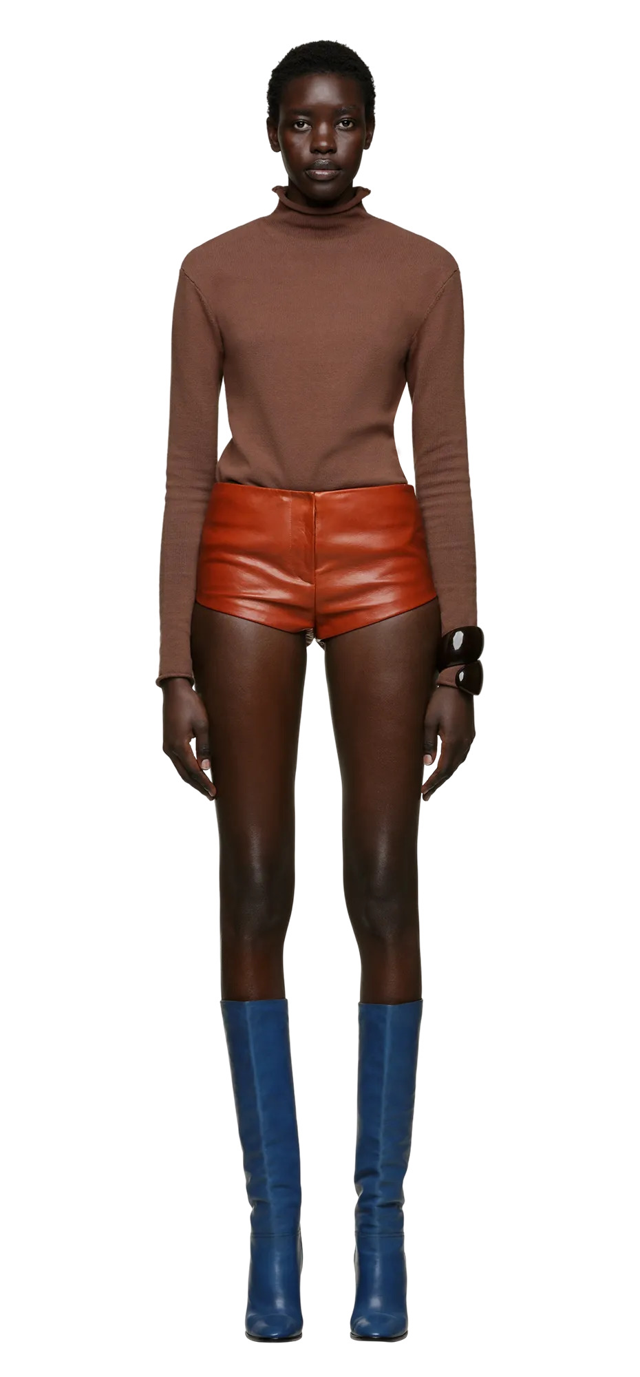 PUPPY LEATHER SHORT COPPER - 3