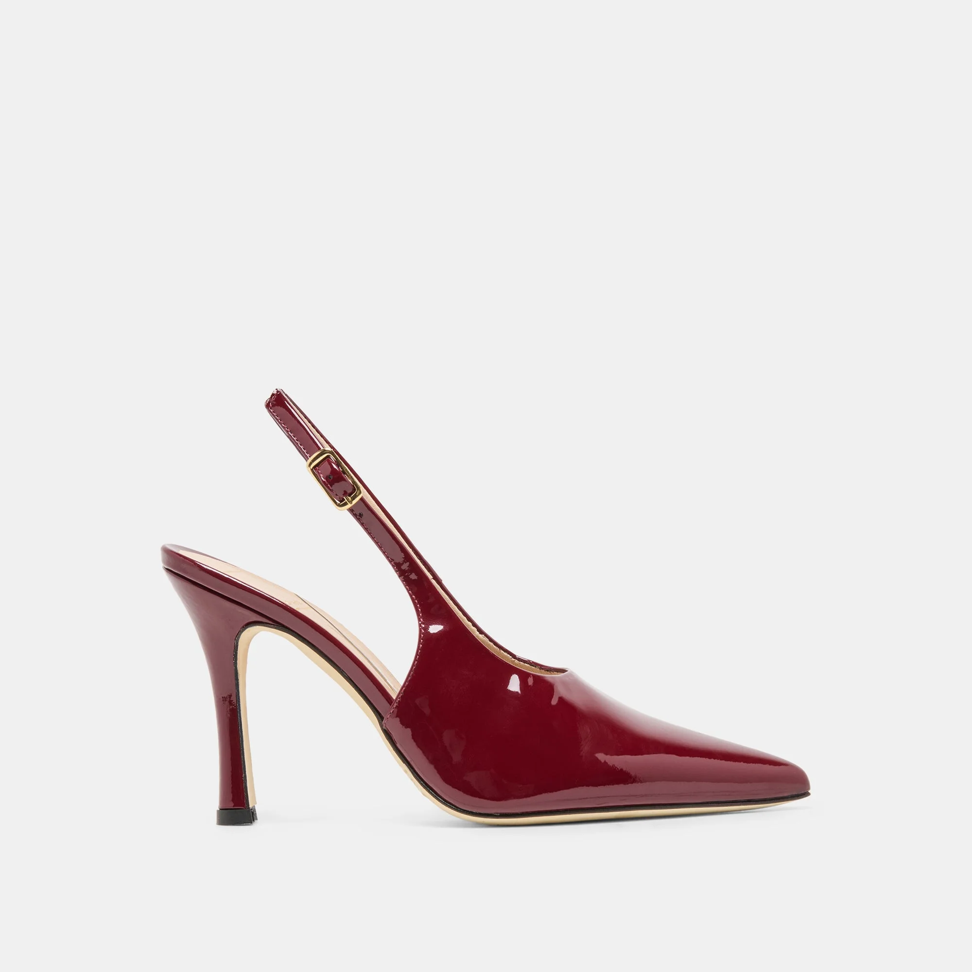 ALINNA HEELS BURGUNDY PATENT LEATHER - 1