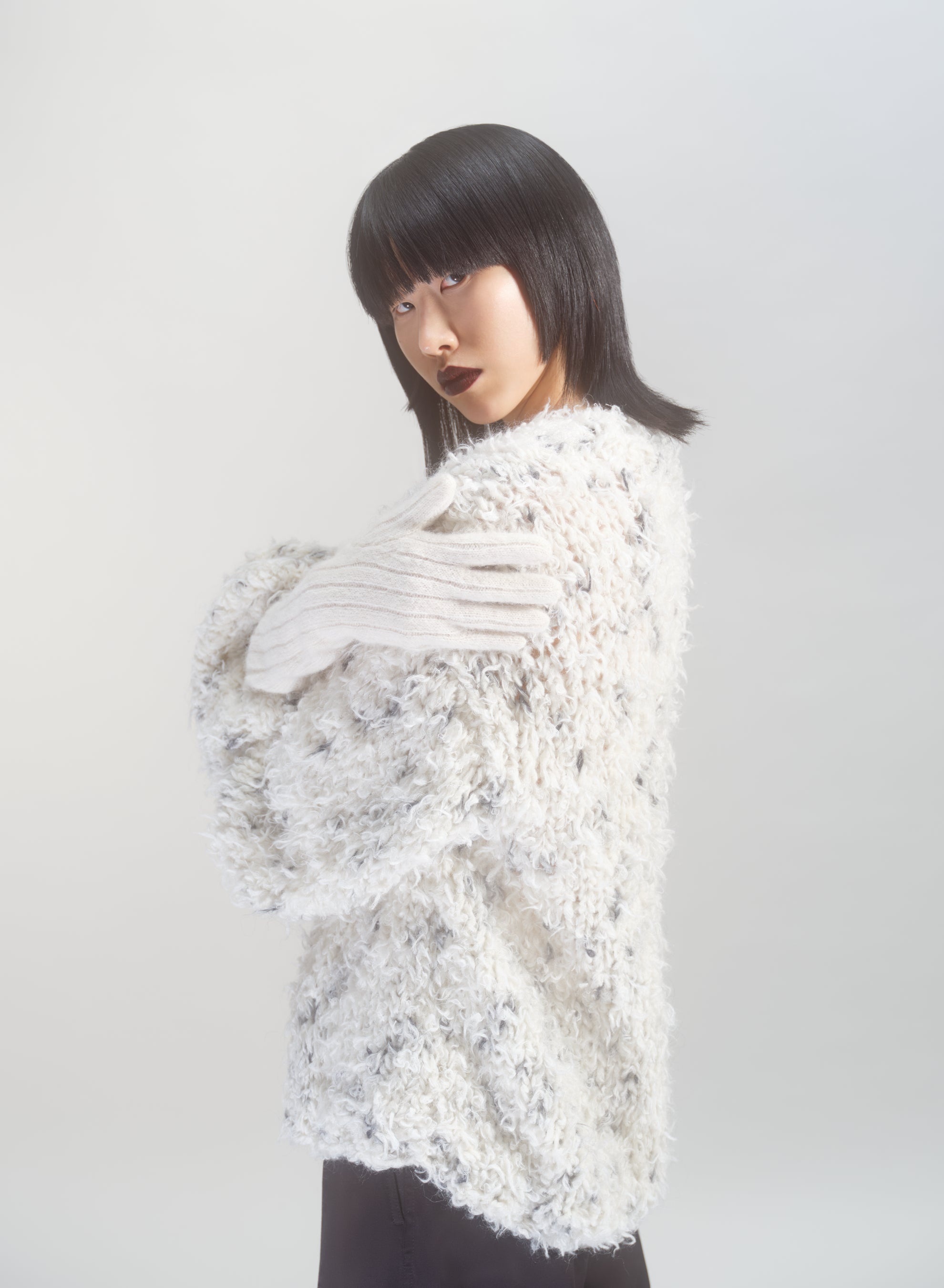 LONG RIB KNIT GLOVES - 2